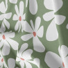 Printed Cotton BASILE Nettle / White